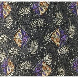 ROBERT TALBOTT Best of Class 100% Silk Green Tan Silver Floral Made in USA
